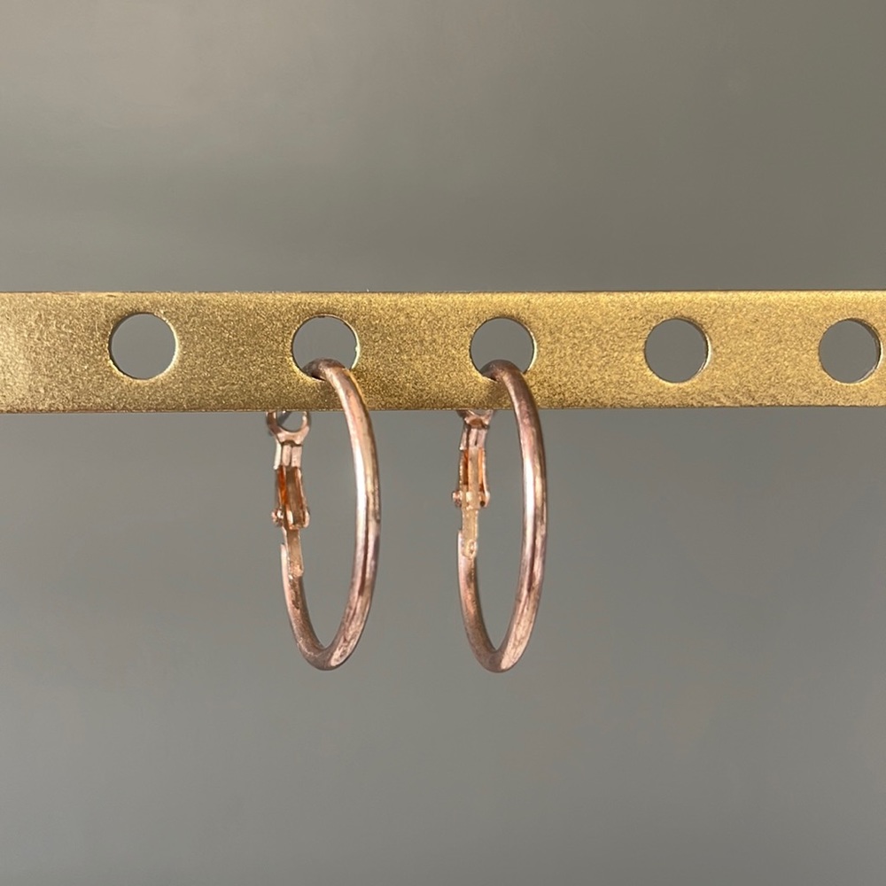 Rose gold hoop earrings